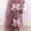 [1 pair]Hair Bows Girl Y2k Japanese Accessories for Women Trendy Hair Clips Popular Summer Accessory Lolita Hair Clip Trend 2024