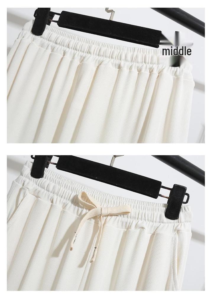 Pantaloni Larghi da Donna Taglie Forti in Seta di Ghiaccio: Vita Alta Estiva, Anti-Zanzare, Design Fresco e Fluido.