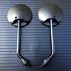 Motorbike Side Mirrors E-bike Scooter Rearview Mirror 8/10mm Universal Motorcycle Round Side Back View Mirrors