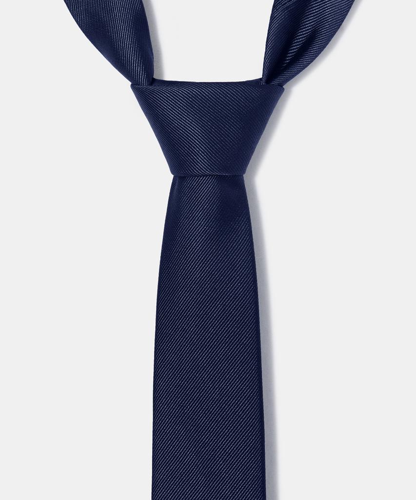 MUSINSA STANDARD Silk Narrow Solid Tie [Navy]