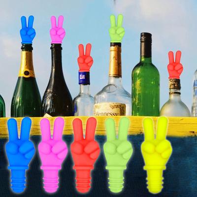 Silikon Yeniden Kullanılabilir Köpüklü Şarap Şişesi Tıpası Parmak Şarap Şişesi Oyer Şarap Tıpası Silikon Şarap Tıpası Bar Aksesuarları Mühürlü Şarap Şişesi Tıpası