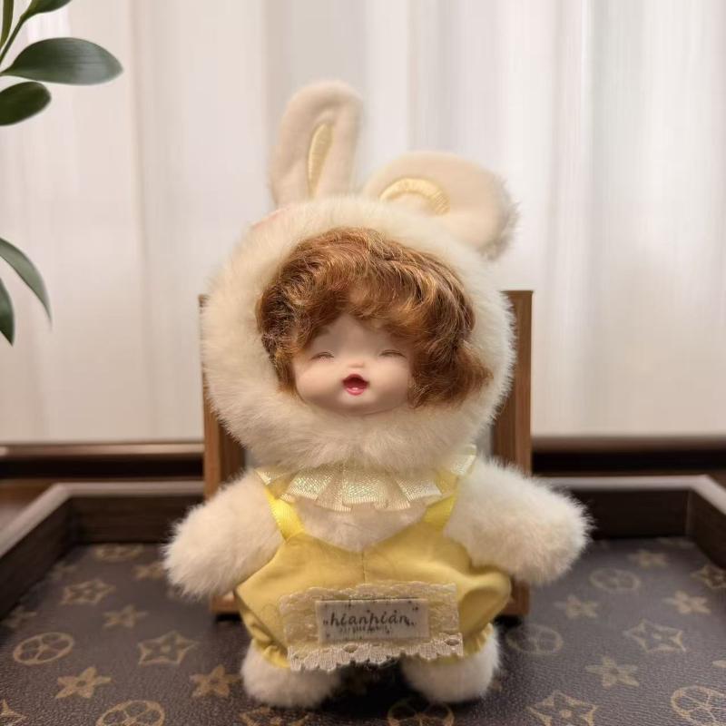 Kawaii Plush Bunny Loli Princess Doll Keyring Pendant Cute Vinyl Doll Backpack Decor Keychain Birthday Xmas Gifts
