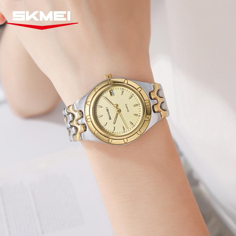 Women's Analog Quartz Watch, Date Function Waterproof, Elegant Steel Band, Casual Fashion Wristwatch for Ladies