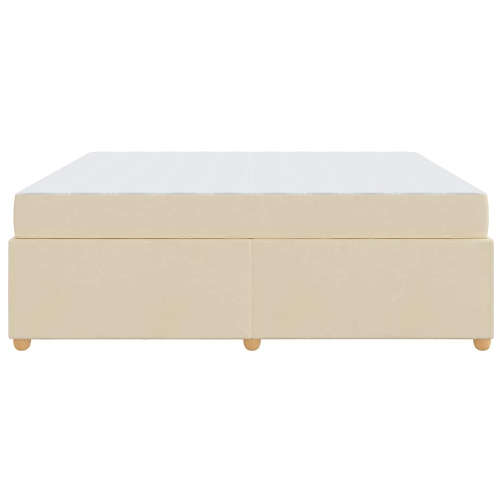Bed Frame with Mattress Cream 180 x 200 cm Fabric