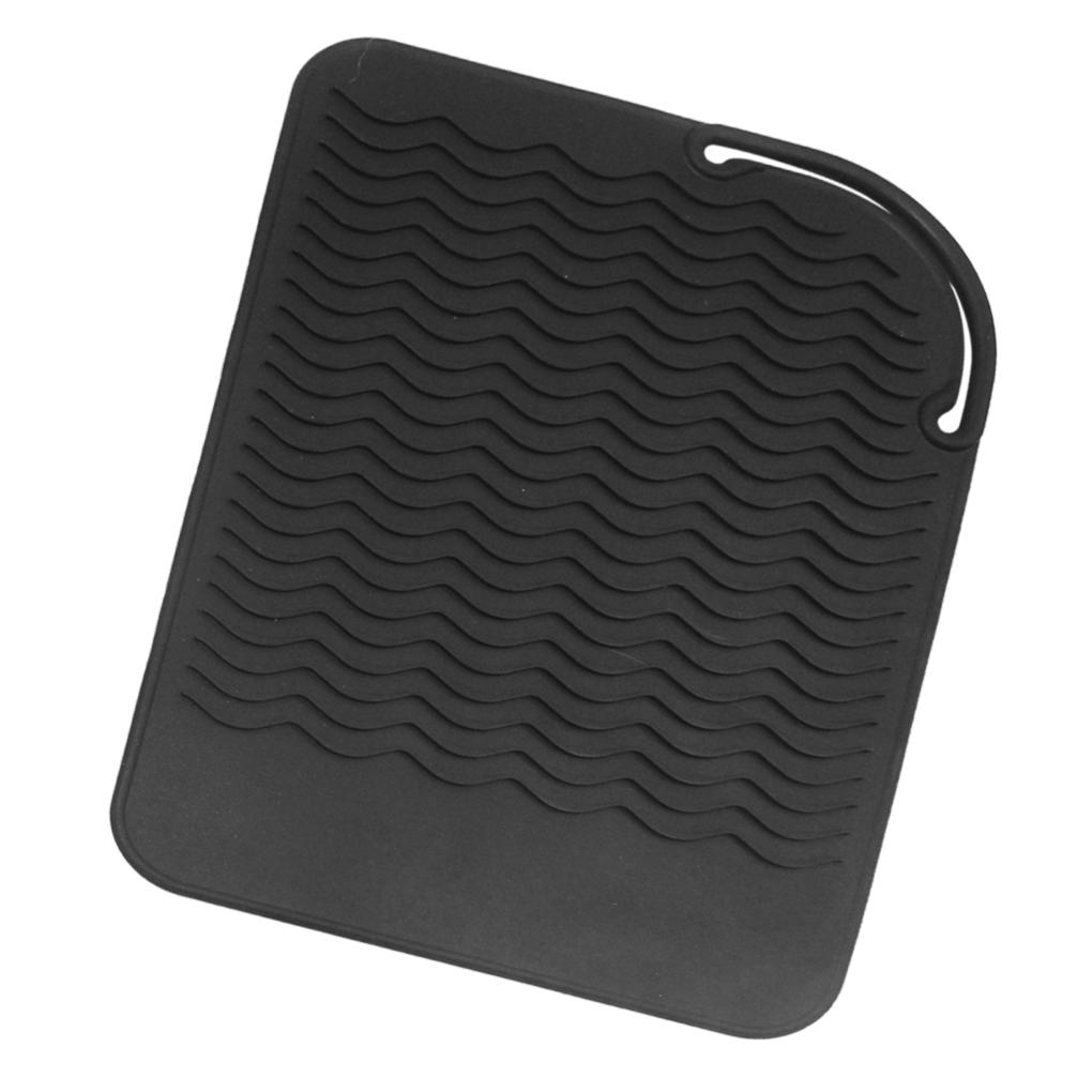 

Силиконовый коврик термостойкий чехол для щипцов для завивки волос выпрямитель плойка изоляционная подкладка горячий инструмент для укладки чёрный