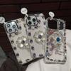 Capa Brilhante de Trevo de Quatro Folhas para iPhone 15/14/17 Pro com Strass