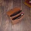 Double-layer Pocket Crazy Horse Leather Korean Men's Bag Casual Backpack Trend Waist Bag Shoulder Crossbody Bags