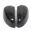 Pair Rearview Wing Mirror Cover Carbon Fiber Sticker Trim Fit for Smart Fortwo 2009‑2014