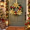 Realistic Design Christmas Wreath Elegant Faux Greenery Wreath Xmas Artificial Garland  Party