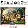 2D St. Patrick's Day Backdrop Leprechaun Village Rainbow Photography Background Banner