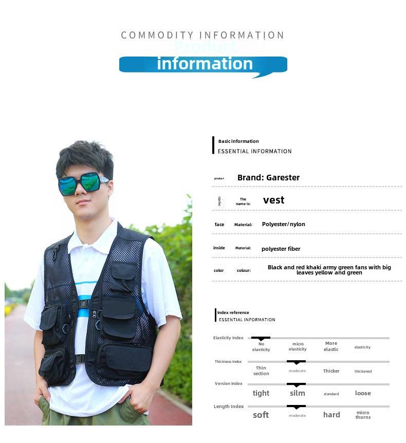 Breathable Mesh Sports Fishing Vest with Multi Pockets for Outdoor Use