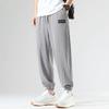 Shirts and Less Clothing, Ice Silk Pants, Men's Summer Thin Drape Leggings, Casual Trousers, Loose Trend Elastic Sweatpants