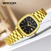 Fashion Square Dial Couple's Wristwatches Men Women Casual Daily Calendar Watch Waterproof Steel Strap Relojs