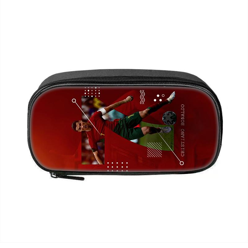 Astuccio con Motivo Ronaldo trousse da trucco CR Stella del Calcio Porta Penne Studente Grande Capacità Sportivo Cancelleria Scolastica Astuccio Portapenne con Zip