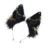 Dark Series Exotic Wolf Ear Hairband Roleplay Anime Costume Hairhoop Masquerades Headpiece Anime Event Head Accessories