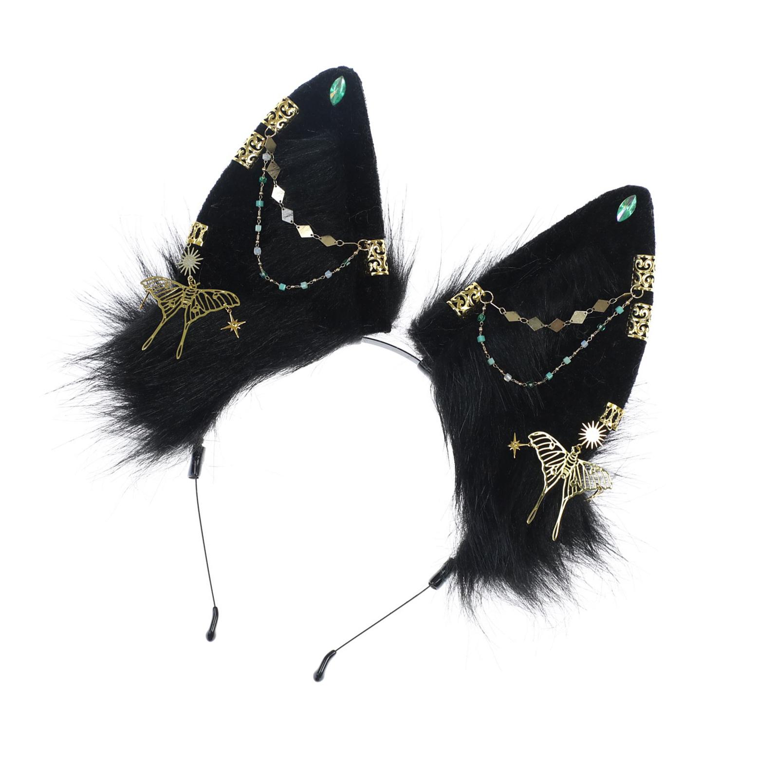 

Dark Series Exotic Wolf Ear Hairband Roleplay Anime Costume Hairhoop Masquerades Headpiece Anime Event Head Accessories 1