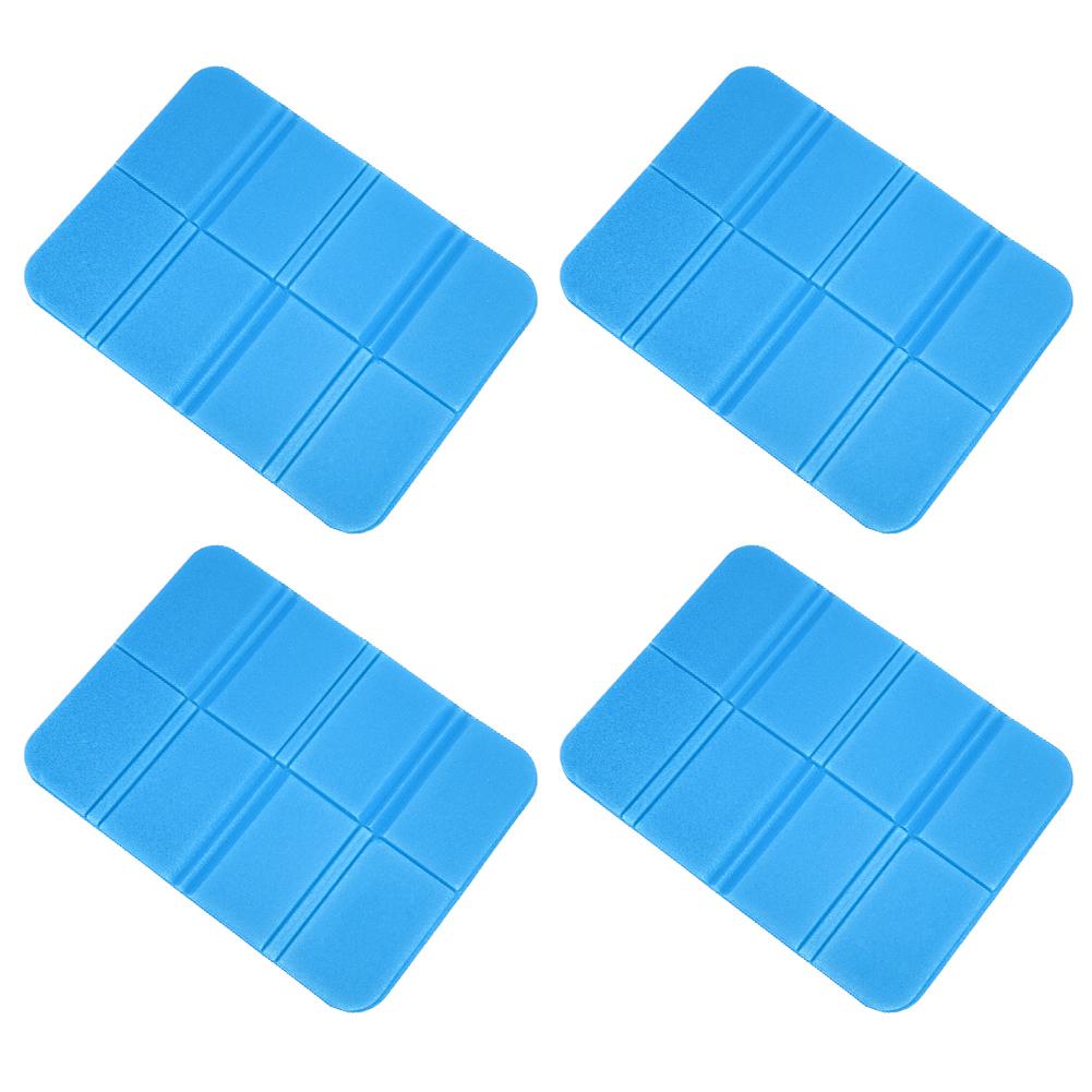 

4PCS Green Degradable Outdoor Folding Cushion Portable Moisture Proof Mat Travel Picnic Pad(Red )