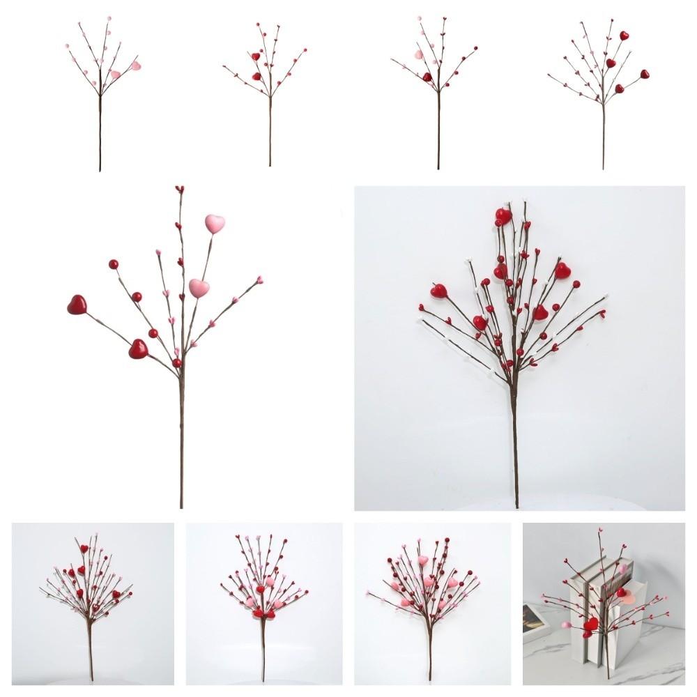 1pc Red and Pink Heart-shaped Flowers DIY Creative Bouquet  Anniversary Gift