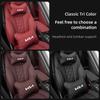 Car Seat Neck Pillow Leather Headrest Lumbar Waist Support Mat For KIA EV6 Stinger RIO Sorento Picanto Ceed Borrego Syros K4 K5