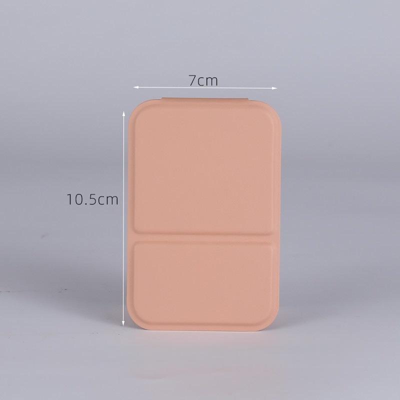 Portable Folding Makeup Mirror with PU Leather Cover, Elegant Travel Compact for Women, Gift for Birthday Graduation Home Decor