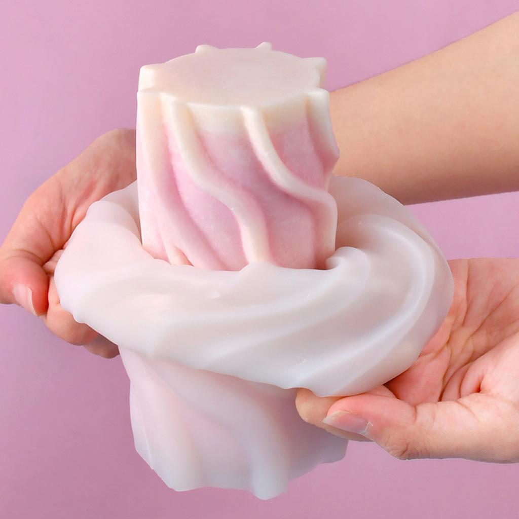 3D Cylinder Candle Mold for Making Candle Soap Plaster Ornament Silicone Resin Casting Molds DIY Craft Non-stick Mould