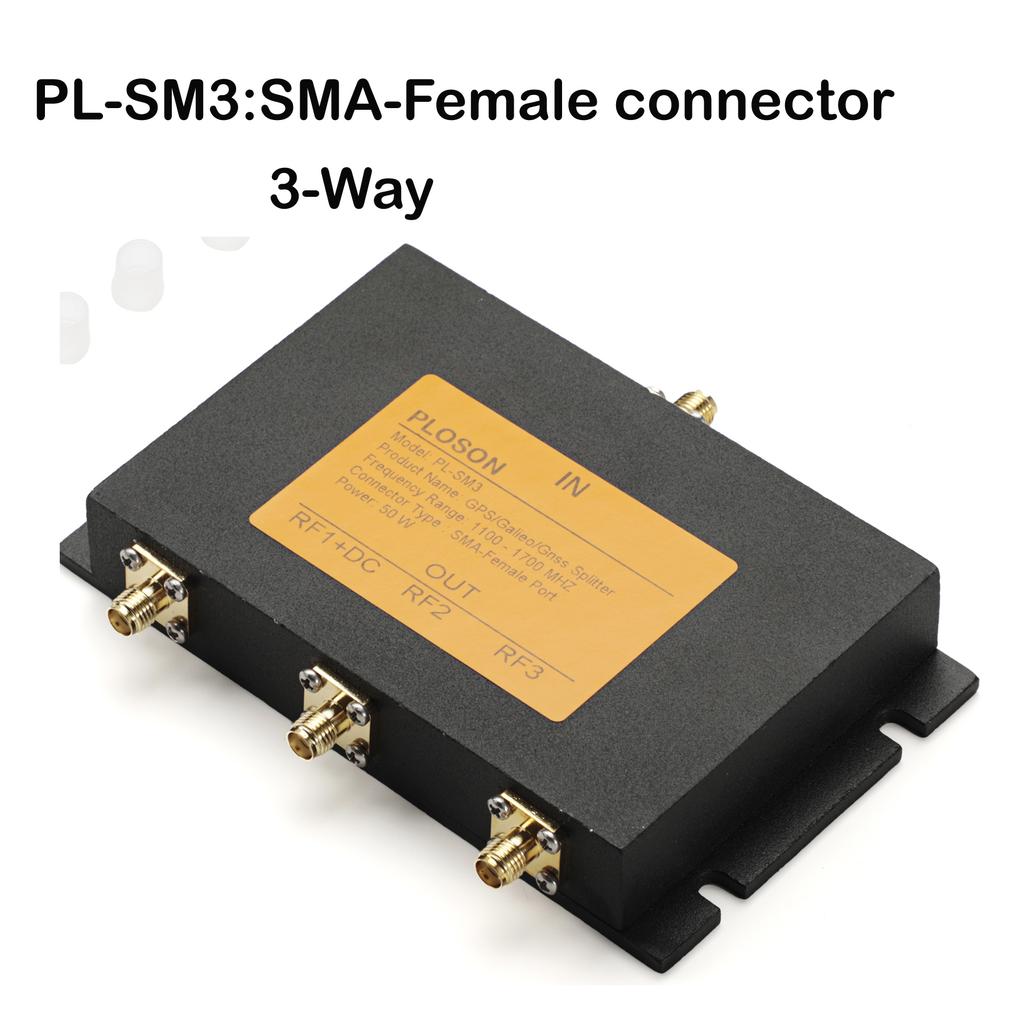 PLOSON GPS/Galieo/Gnss 2-Ways/3-Way/4-Way Antenna Power Splitter 1100-1700MHz GPS Antenna Splitter Divider for Ship Marine