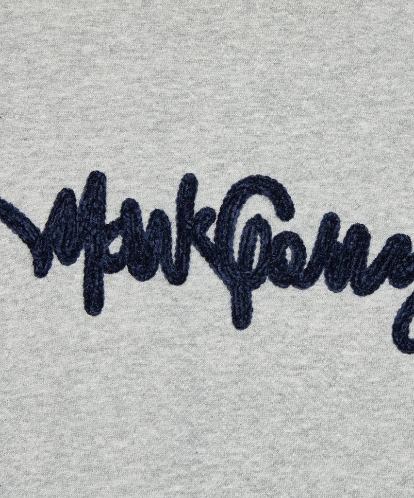 Mark Gonzales Signed Logo Velvet Embroidered Sweatshirt - M/Grey