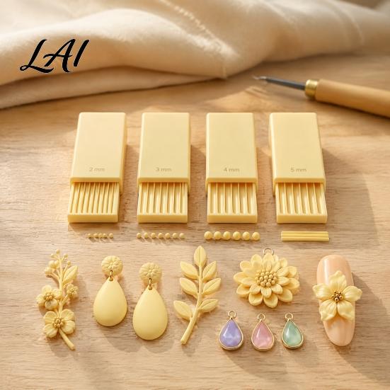Mini Clay Mold 4Pcs/Set Gel Ball Makers Polymer Rollers 2mm 3mm 4mm 5mm Jewelry Making Supplies Sphere Shaper Nail Art Bead Rollers for 3D Flowers
