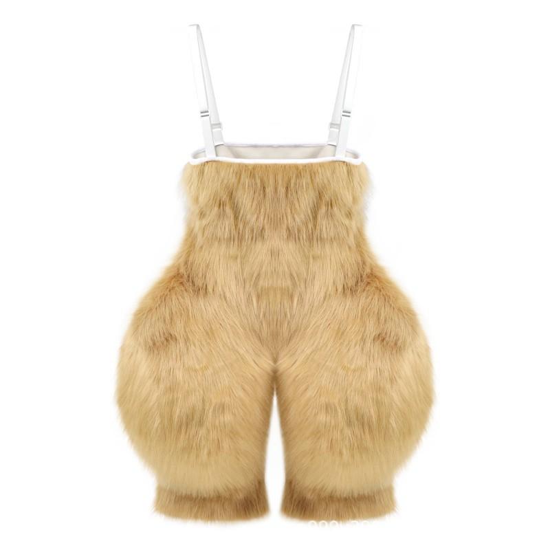 Adult Fursuit Costume Cosplay Outfit - Adorable Bunny With Floppy Ears Plush Fabric Adjustable Straps Curved Legs Anime Style