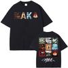 T-shirts de couverture de l'album de tournée du rappeur Maka Music 2025 pour hommes et femmes, T-shirt punk hip-hop Harajuku, hauts d'été, T-shirt à col rond, streetwear