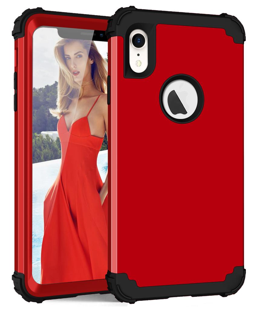 3 in 1 Heavy Rugged Armor Shockproof Phone Case For iPhone XR Xs Max SE 2020 2025 Soft TPU Silicone Hard Plastic Back Cover