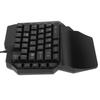 One Handed Gaming Keyboard 39 Keys Luminous Ergonomic Design Anti Slip Waterproof USB Mechanical Keyboard