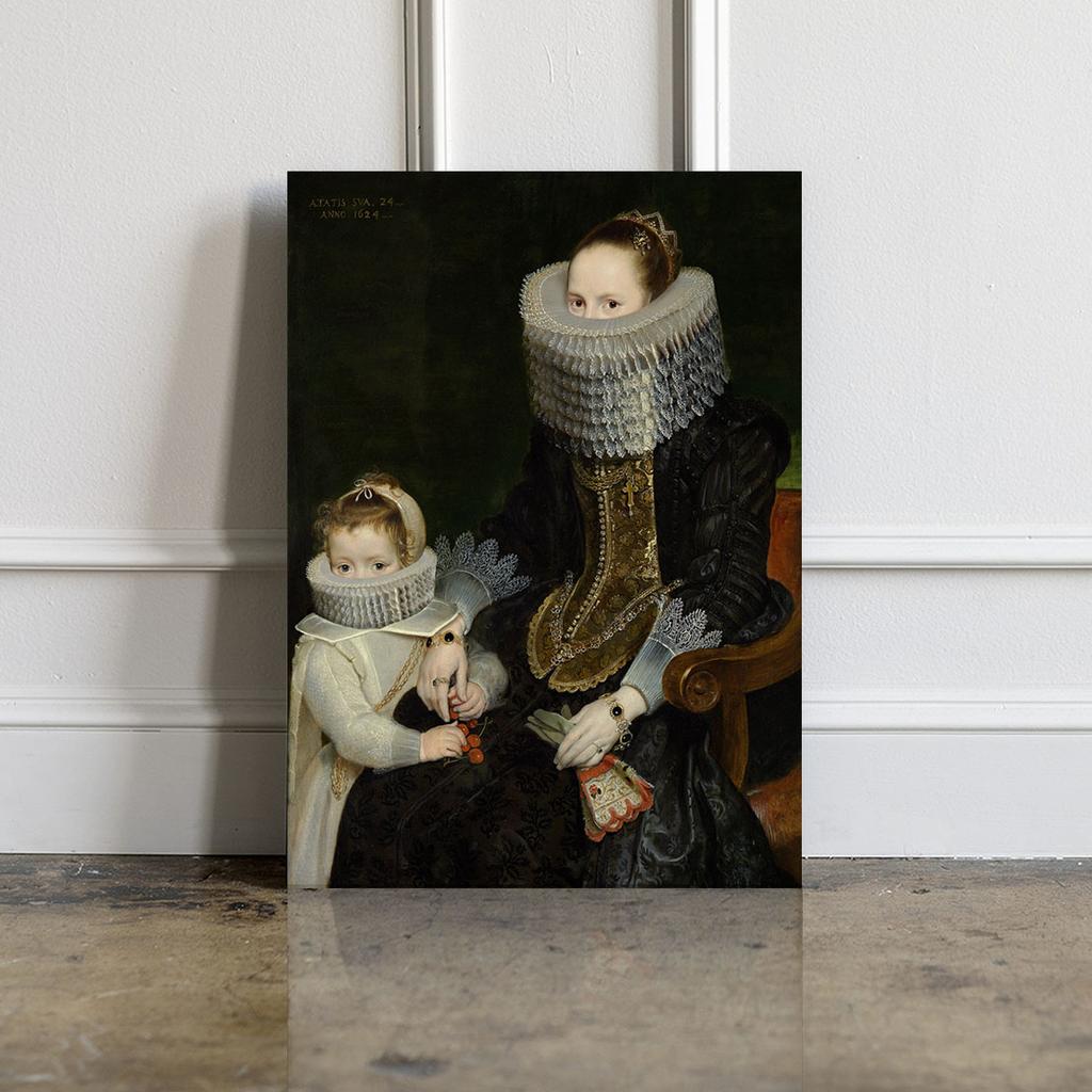 Obraz na płótnie portret rodzina w koronkach