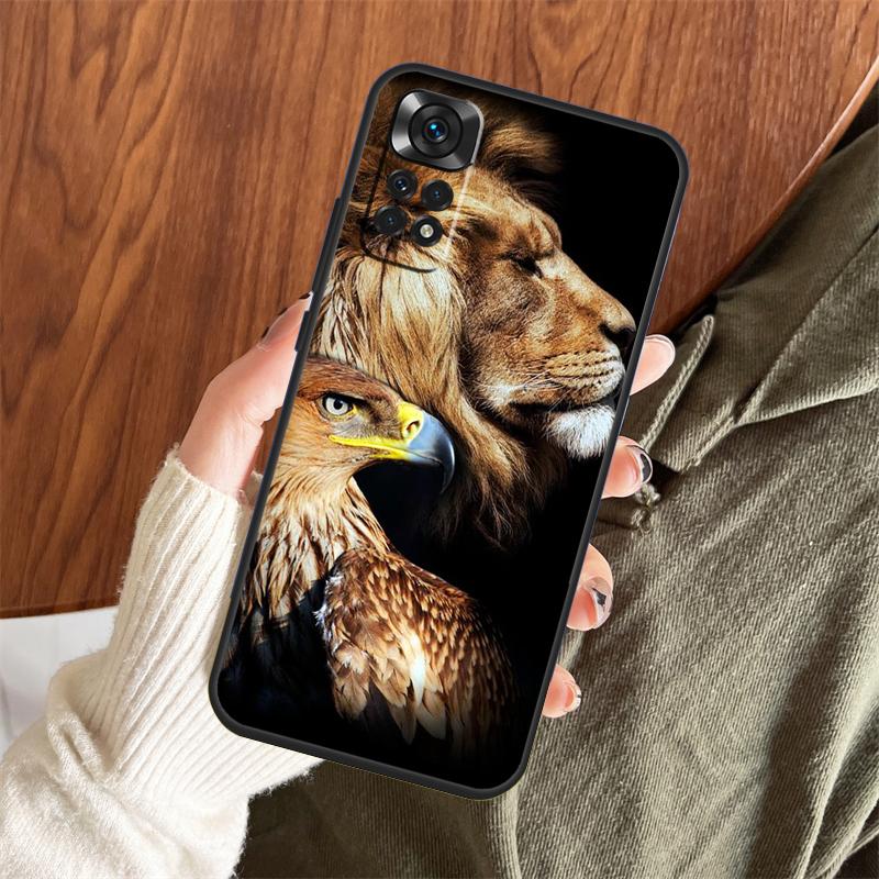 Animal Lion Wolf Tiger Eagle Case For Xiaomi Redmi Note 14 Pro 13 12 11 10 15 Pro Plus Redmi 15 C 13 10C 12C 14C 13C Cover