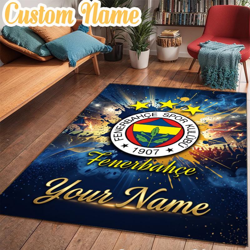 Benutzerdefinierter Name Fenerbahçe Spor Teppich Büro Teppich, Innen Teppich, Stuhl Teppich, Wohnzimmer, Fußmatte Spiel Teppich Heimdekoration Geburtstag Weihnachtsgeschenke