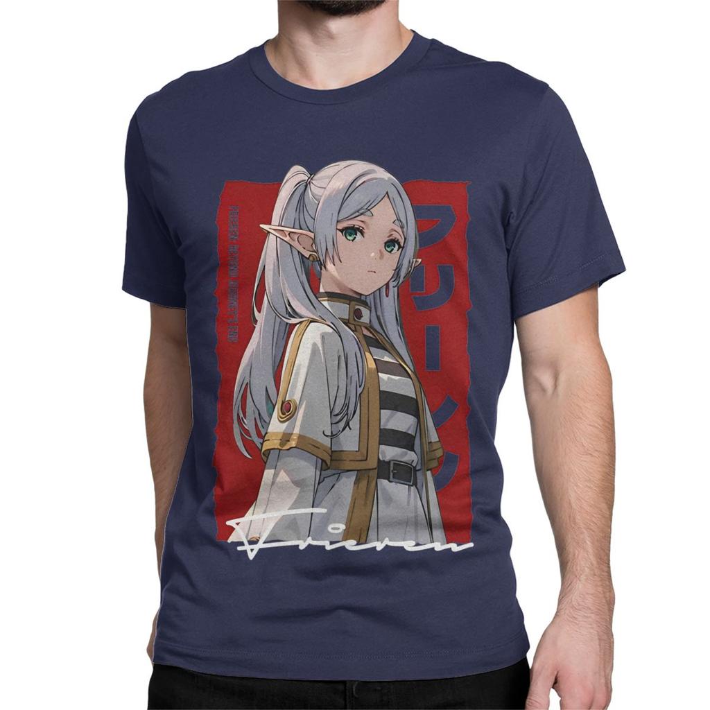 Anime Beyond Journeys End Japanese T Shirt for Men Women Cotton  TShirt Round Neck Sousou No Frieren Tees Clothes Plus Size