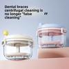 Portable Invisible Braces Storage Case Double Seal Teeth Care Denture Bath Box Manual Centrifugal Cleaning