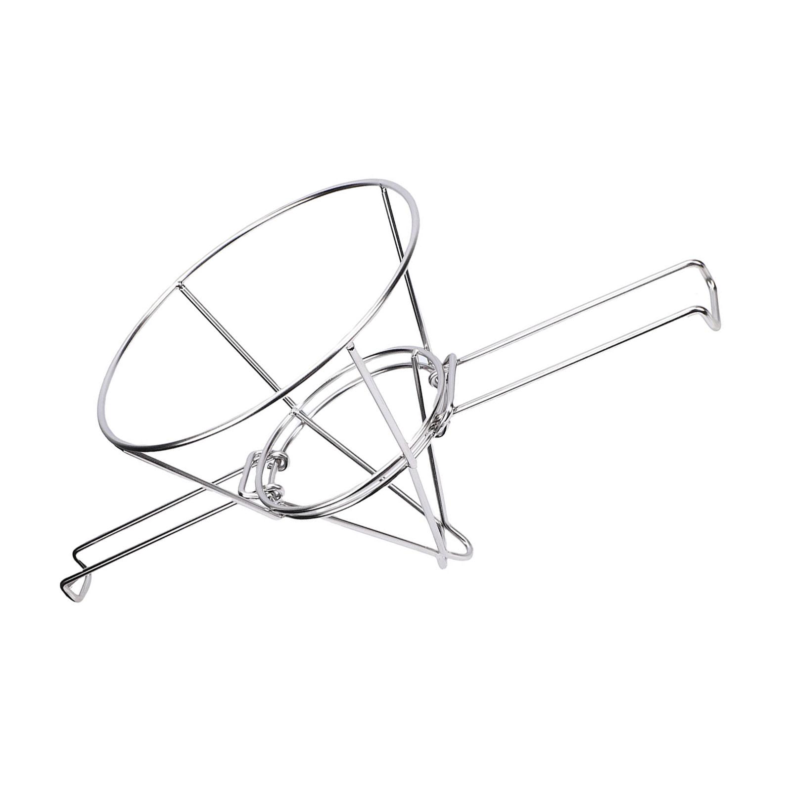 

Fryer Oil Filter Stand 9.3 Inch 304 Stainless Steel Fryer Oil Filter Cone Holder Rack with Folding Arm for Kitchens