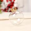 6Pcs/lot Clear Empty Christmas Ball Ornaments with Removable Gold/Silver Metal Hangers Great for Wedding Party Holiday