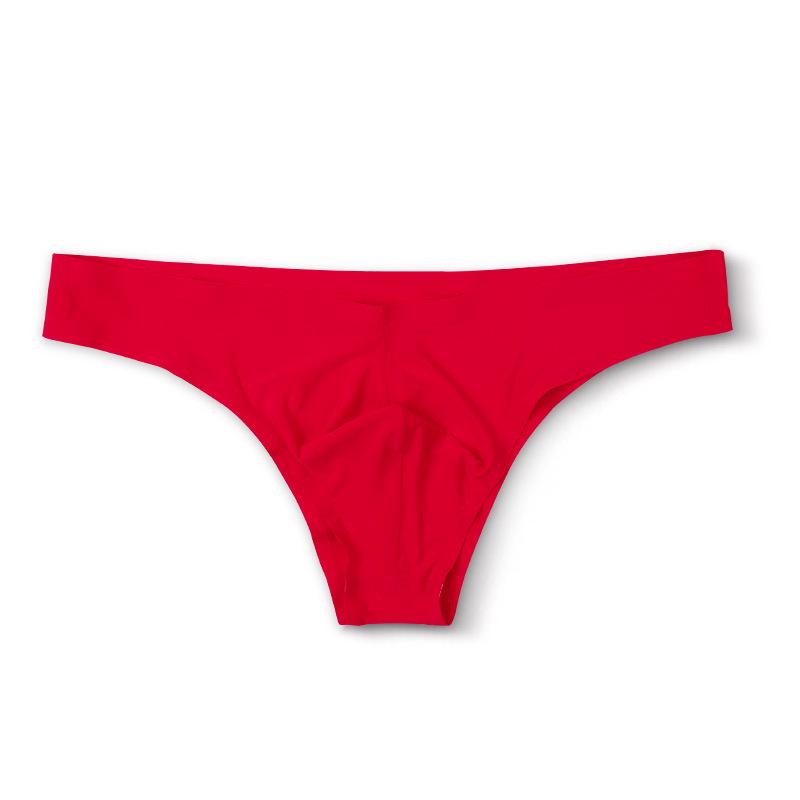 Men's Seamless Ice Silk Low Waist Briefs - Breathable, Cool & Comfortable