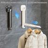Clothes Drying Rack with Strong Suction Cups Foldable Adjustable Wall Mounted Laundry Drying Holder Bathroom Accessories