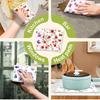 Cleaning Cloth Reusable Kitchen Dish Towels Eco-friendly Microfiber Colorful Floral Pattern Dishcloths Lint Free Washable Duster Rags Tea Towels
