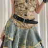 Vintage Rivet Waist Belt Leather Dress Jeans Belt Fashionable Women's Belt  Spicy Girls