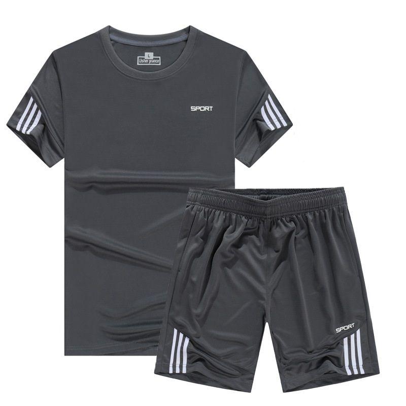 Stylish Quick-drying Men Women Sports Suit With Breathable T-shirt And Shorts Set
