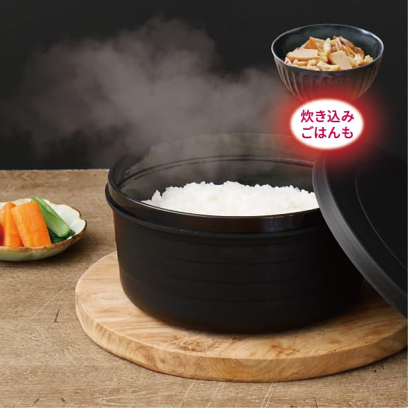 Ihara Kikaku SUMINO Rice W18 D18 H9 Cooker, Black, Approx. BN-01T