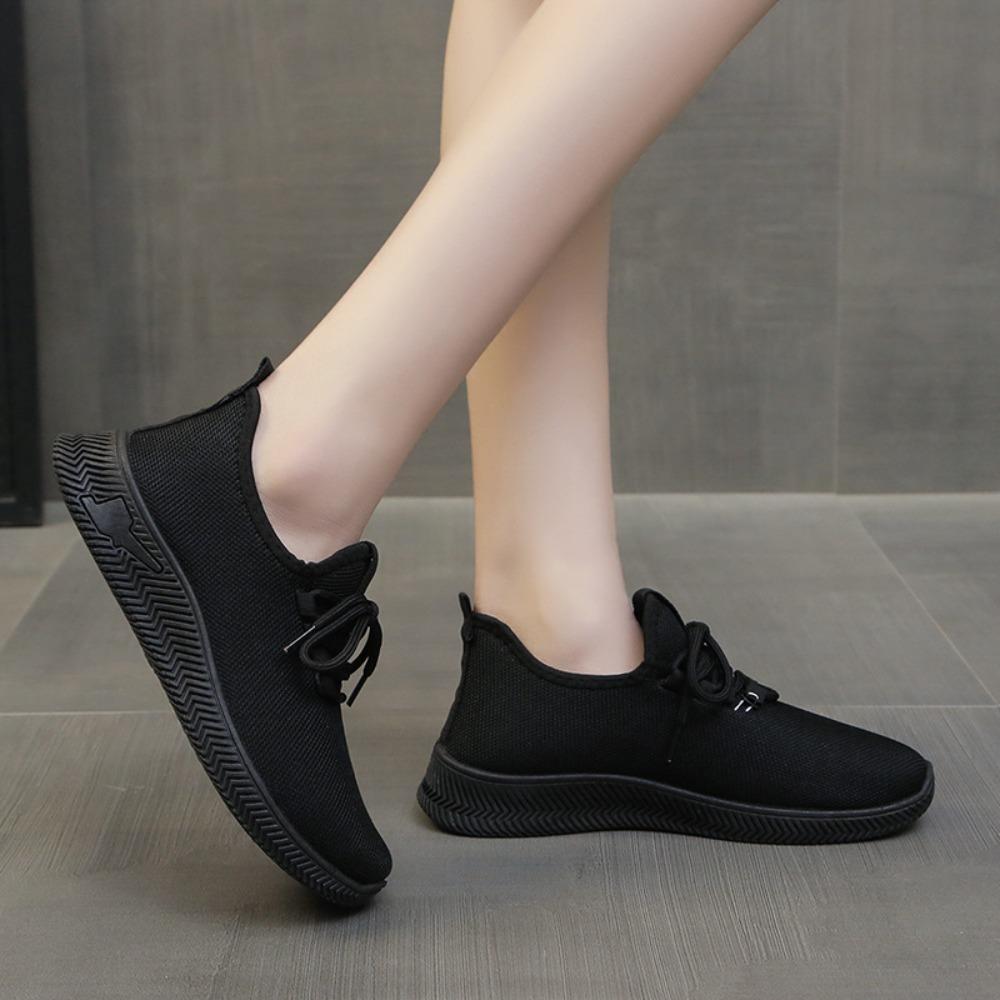 Autumn Women's Breathable Non-slip Platform Fashion New Casual  Shoes for WomenShoes Korean Running Shoes Black Sneakers