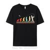 Vintage Funny Trout Fly Fishing Evolution Fisherman Tshirt Tops Tees Cotton O-Neck T-Shirt Male