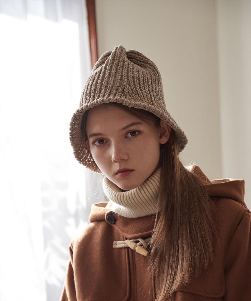 Maneseu Gorde Knit Bucket Hat (3 Colors)