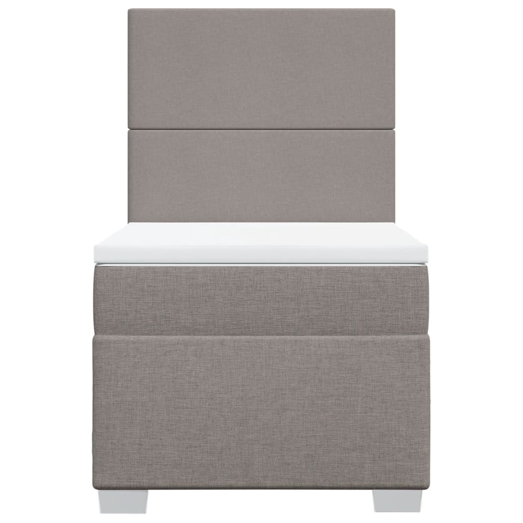 Vidaxl Letto Continentale Con Materasso, Taupe, Tessuto, 90X200 Cm