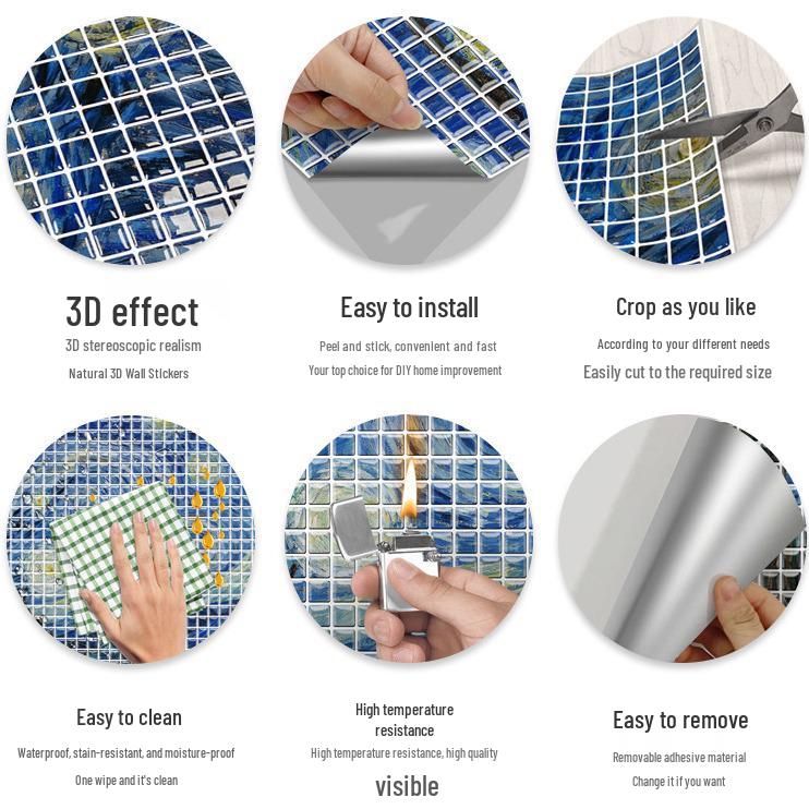 3D Minimalist Self-Adhesive Tile & Wallpaper for Quick Home Renovation